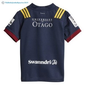 Maillot Rugby Highlanders Domicile Enfant 2018 Bleu