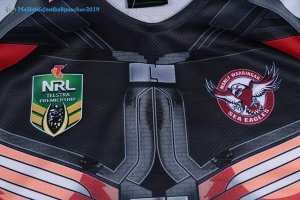 Maillot Rugby Manly Sea Eagles 2017 2018 Noir