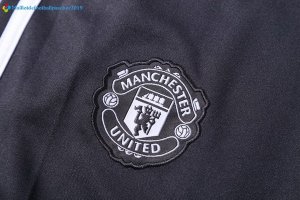 Survetement Manchester United 2017 2018 Gris Clair Noir