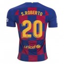 Maillot Barcelona NO.20 S.Roberto Domicile 2019 2020 Bleu Rouge