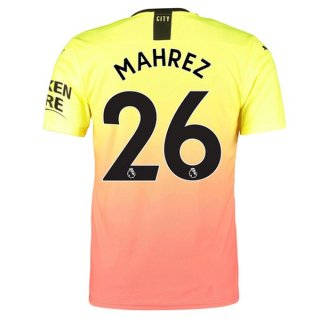 Maillot Manchester City NO.26 Mahrez Third 2019 2020 Orange