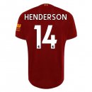 Maillot Liverpool NO.14 Henderson Domicile 2019 2020 Rouge