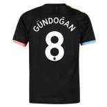 Maillot Manchester City NO.8 Gundogan Exterieur 2019 2020 Noir