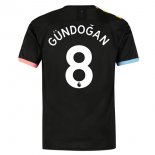 Maillot Manchester City NO.8 Gundogan Exterieur 2019 2020 Noir