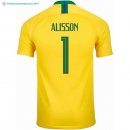 Maillot Brésil Domicile Alisson 2018 Jaune