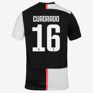 Maillot Juventus NO.16 Cuadredo Domicile 2019 2020 Blanc Noir Maillot Juventus NO.16 Cuadredo Domicile 2019 2020 Blanc Noir