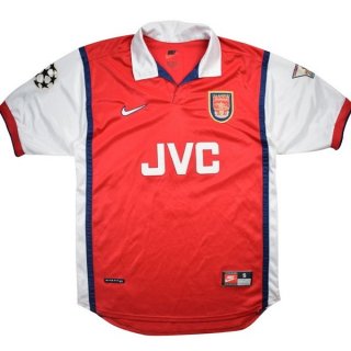 Maillot Arsenal Domicile Retro 1998 1999 Rouge Maillot Arsenal Domicile Retro 1998 1999 Rouge