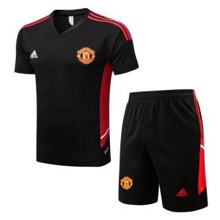 Maillot Entrainement Manchester United Ensemble Complet 2022 2023 Noir