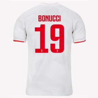 Maillot Juventus NO.19 Bonucci Exterieur 2019 2020 Gris Blanc