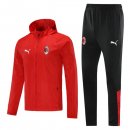 Coupe Vent AC Milan Ensemble Complet 2021 2022 Rouge Noir