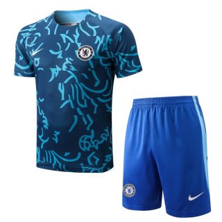 Maillot Entrainement Chelsea Ensemble Complet 2022 2023 Bleu