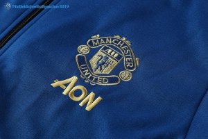 Survetement Manchester United 2018 2019 Bleu