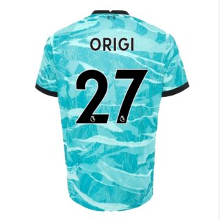 Maillot Liverpool NO.27 Origi Exterieur 2020 2021 Bleu