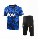 Entrainement Manchester United Ensemble Complet 2019 2020 Bleu Noir