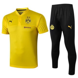 Polo Ensemble Complet Borussia Dortmund 2019 2020 Jaune Noir