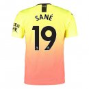 Maillot Manchester City NO.19 Sane Third 2019 2020 Orange