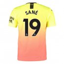 Maillot Manchester City NO.19 Sane Third 2019 2020 Orange