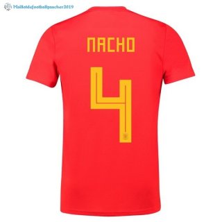 Maillot Espagne Domicile Nacho 2018 Rouge