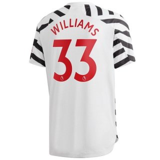 Maillot Manchester United NO.33 Williams Third 2020 2021 Blanc Maillot Manchester United NO.33 Williams Third 2020 2021 Blanc