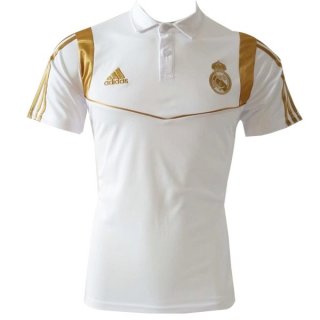 Polo Real Madrid 2019 2020 Blanc Or