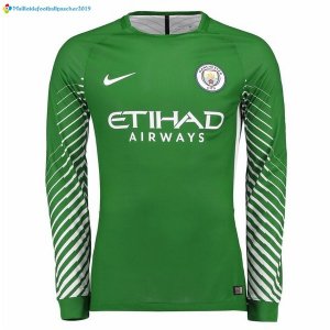 Maillot ML Manchester City Gardien 2017 2018 Vert