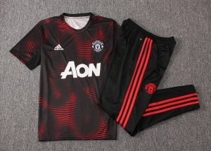 Entrainement Manchester United Ensemble Complet 2018 2019 Rouge Noir