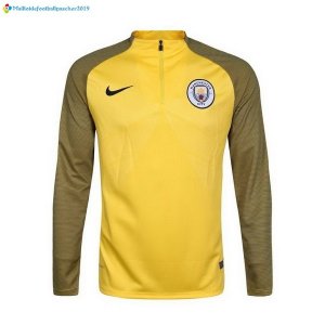 Survetement Manchester City 2017 2018 Jaune Noir