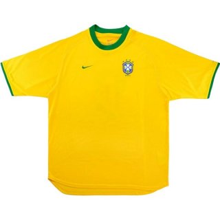 Thailande Maillot Brésil Domicile Retro 2000 Jaune