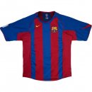 Maillot Barcelona Domicile Retro 2004 2005 Bleu Rouge