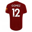 Maillot Liverpool NO.12 Gomez Domicile 2019 2020 Rouge