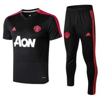 Entrainement Manchester United Ensemble Complet 2018 2019 Noir Rouge