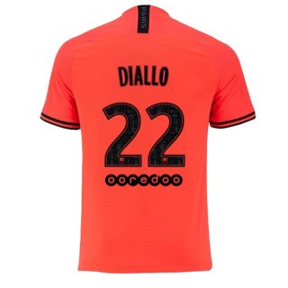 JORDAN Maillot Paris Saint Germain NO.22 Diallo Exterieur 2019 2020 Orange JORDAN Maillot Paris Saint Germain NO.22 Diallo Exterieur 2019 2020 Orange