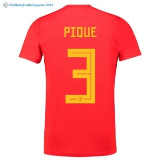 Maillot Espagne Domicile Pique 2018 Rouge