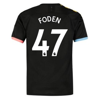 Maillot Manchester City NO.47 Foden Exterieur 2019 2020 Noir Maillot Manchester City NO.47 Foden Exterieur 2019 2020 Noir
