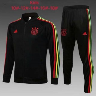Enfant Survetement Ajax 2022 Noir Rouge Enfant Survetement Ajax 2022 Noir Rouge