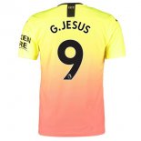 Maillot Manchester City NO.9 G.Jesus Third 2019 2020 Orange