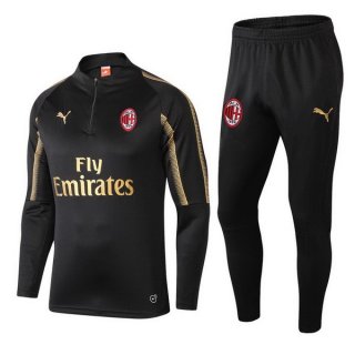 Survetement Enfant AC Milan 2018 2019 Noir Oro Survetement Enfant AC Milan 2018 2019 Noir Oro