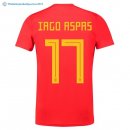 Maillot Espagne Domicile Iago Aspas 2018 Rouge