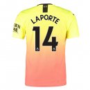 Maillot Manchester City NO.14 Laporte Third 2019 2020 Orange