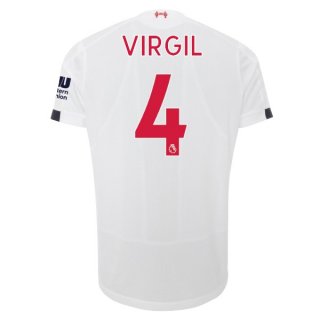 Maillot Liverpool NO.4 Virgil Exterieur 2019 2020 Blanc Maillot Liverpool NO.4 Virgil Exterieur 2019 2020 Blanc