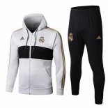 Survetement Real Madrid 2019 2020 Blanc Jaune Negro