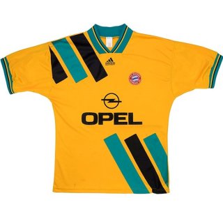 Maillot Bayern Munich Exterieur Retro 1993 1995 Jaune Maillot Bayern Munich Exterieur Retro 1993 1995 Jaune