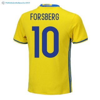 Maillot Sweden Domicile Forsberg 2018 Jaune