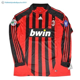 Maillot AC Milan Domicile ML Retro 2006 2007 Rouge Maillot AC Milan Domicile ML Retro 2006 2007 Rouge