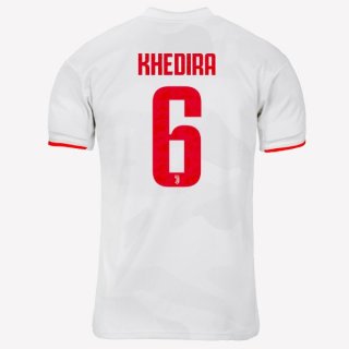 Maillot Juventus NO.6 Khedira Exterieur 2019 2020 Gris Blanc