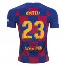 Maillot Barcelona NO.23 Umtiti Domicile 2019 2020 Bleu Rouge