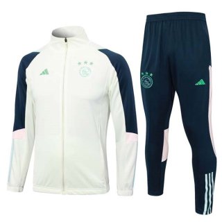 Survetement Ajax 2023 2024 Blanc Bleu Survetement Ajax 2023 2024 Blanc Bleu