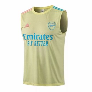 Thailande Maillot Arsenal Sans Manches 2021 2022 Jaune Thailande Maillot Arsenal Sans Manches 2021 2022 Jaune