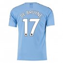 Maillot Manchester City NO.17 De Bruyne Domicile 2019 2020 Bleu