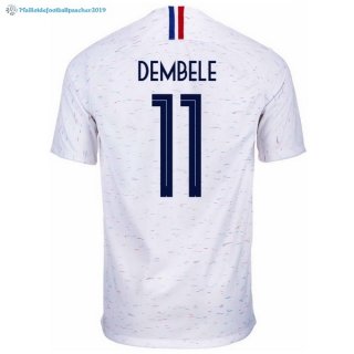 Maillot France Exterieur Dembele 2018 Blanc